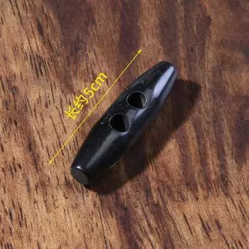 Настоящие роговые пуговицы для мужских и женских пальто, тренчей, пар курток, высококачественные пуговицы, детская шерстяная одежда, свитера, оливковые пуговицы 1 #two-eye model [about 5cm long]