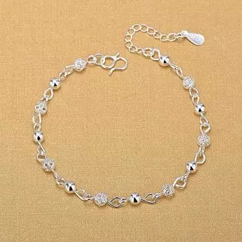 Настоящие серебряные ножные браслеты, модные серебряные украшения 925, полые бусины, ножной браслет для женщин, девочек, друзей, босиком, украшения для ног, подарки