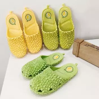 Настоящие вьетнамские шлепанцы-унисекс из дуриана для пар, уютные летние тапочки для ванной, минималистичный дизайн 37 жёлтый
