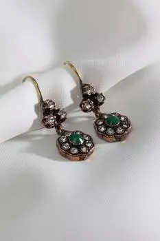 Настоящие женские серьги с камнями