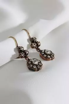 Настоящие женские серьги с камнями