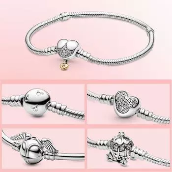 Настоящий браслет из стерлингового серебра 925 пробы в форме сердца, модные украшения, подходящие для женщин, чтобы носить стерлинговое серебро