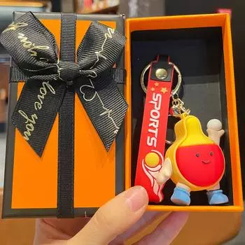 Настоящий брелок для ключей Street Basketball - модный аксессуар для школьного ранца для мальчиков и милый подарок