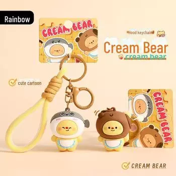 Настоящий брелок в виде мультяшного медведя: Милая подвеска-сумка и небольшой подарок