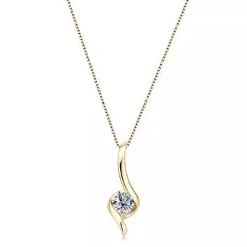 Настоящий D цвет 1 карат кулон из муассанита ожерелье для женщин S925 стерлингового серебра пластина Pt950 цепочка на ключицу ювелирные изделия 45cm