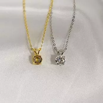 Настоящий кулон из муассанита 1 карат D цвета для женщин, 18-каратное позолоченное 100% серебро 925 пробы, свадебная вечеринка, изысканные ювелирные изделия, подарок золотой