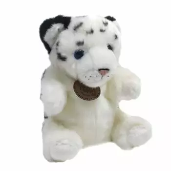 Настоящий пятнистый белый тигр