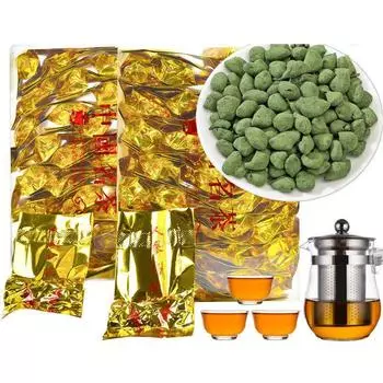 Настоящий превосходный женьшеневый улун с сильным и сладким ароматом османтуса Premium Ginseng Oolong Tea 10 packs