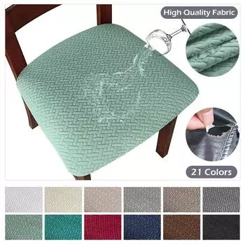 Настоящий водонепроницаемый чехол на стул, эластичные чехлы на сиденья для столовой, дешевые моющиеся жаккардовые чехлы на стулья для дома, отеля, кухни One Piece