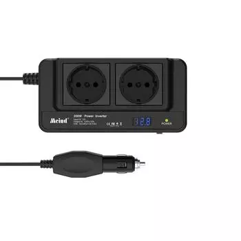 Настоятельно рекомендую автомобильный инвертор Meind 200 Вт, преобразователь напряжения 12 В в 220 В для автомобиля. чёрный
