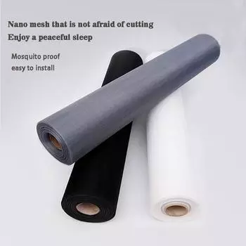 Настраиваемая противомоскитная сетка для окон, оконный экран, самостоятельная установка противомоскитной сетки, бытовая пылезащитная полипропиленовая наносетка 50cm x 80cm белый