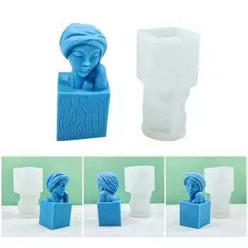 Настраиваемая силиконовая форма для создания уникальных портретных украшений. Уникальная силиконовая форма для создания скульптуры женской головы.