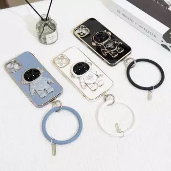 Настраиваемый кронштейн для чехлов для телефонов Apple 13Promax, 12, 11, 8P из силикона с гальванопокрытием в виде космонавта. Получите модный стиль вибрато! iPhone 7/iPhone 8