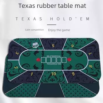 Настраиваемый резиновый коврик для игрового стола в Техасский Холдем — идеально подходит для покера, мыши, клавиатуры, использования в офисе или киберспорте. 600x1200x2 mm