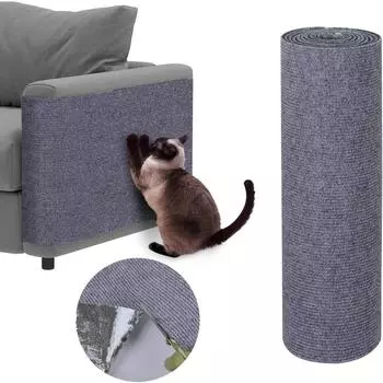 Настраиваемый самоклеящийся коврик для царапания кошек - 199,9x39,88 см | Защищает мебель и способствует здоровью когтей 40x200cm светло-серый