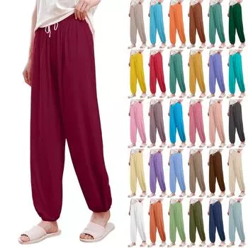 Настроить - Женские зимние однотонные брюки полной длины, длинные спортивные брюки L армия зеленый