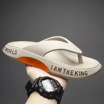 Наступая на дерьмо повседневные шлепанцы мужская летняя одежда на толстой подошве нескользящие тапочки для отдыха на открытом воздухе мужские пляжные сандалии 39 чёрный