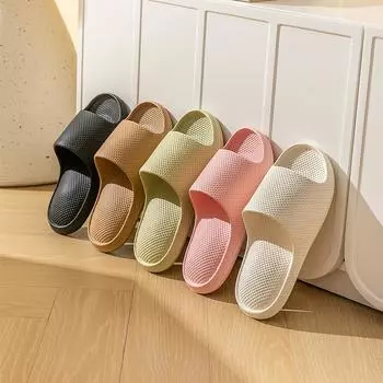 Наступая на дерьмо тапочки женские домашние летние закрытые ванные для купания нескользящие толстые подошвы для пар в общежитии классные тапочки мужские 36/37 чёрный