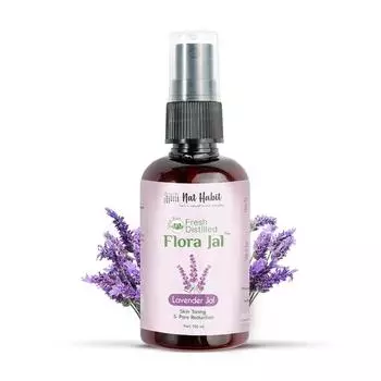 Nat Habit - 100% Pure Lavender Jal - Лавандовая вода - тоник, спрей для лица, вяжущее средство и спрей для лица - аюрведический паровой дистиллят(Упаковка 1, 100 мл)