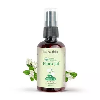 Nat Habit - 100% Pure Mogra Jal - Mogra Water - Тоник, спрей для лица, вяжущее средство и спрей для лица - Аюрведическая паровая баня (Упаковка 1, 100 мл)