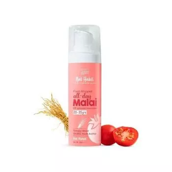 Nat Habit All Day Face Cream, Fresh Whipped Tomato Vetiver Face Malai - Якорь молодости для увлажнения в жаркую влажную погоду (Возраст 20-35 лет, 30 г)