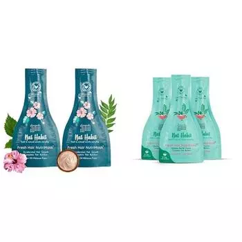Nat Habit Five Oil Hibiscus NutriMask-маска для волос и Crushed Tri-Leaf NutriMask(Упаковка 2 х 40 г)