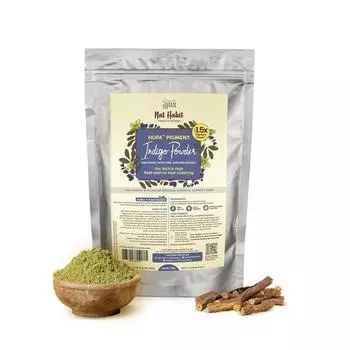 Nat Habit Готовая к применению свежая паста хны и порошок индиго, предварительно замоченные в черном чае и травах (440г + 150г)