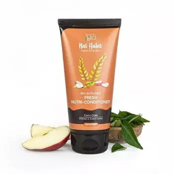 Nat Habit Nutri-Conditioner, карри-сидр для сухих и вьющихся волос, глубокий блеск и гладкость с 9 ультраувлажняющими мощными кондиционерами, 150 мл