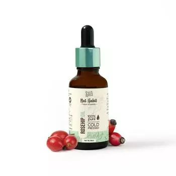 Nat Habit Pure Rosehip Oil, чистое масло шиповника холодного отжима для глубокого увлажнения, гладкой и сияющей кожи, 30 мл