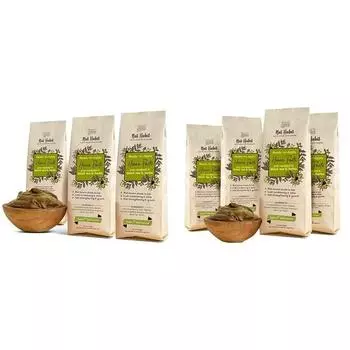 Nat Habit - Свежая, готовая к применению паста из хны (Упаковка 3 х 220 г) и паста Nat Habit Henna, 100% натуральная - (Упаковка 4 х 220 г)