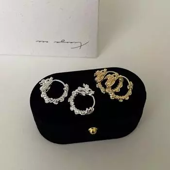 Натальный Год Дракона Металлическая пряжка для ушей Женский Нишевый Дизайн Чувство Света Роскошь Личность Мода Темперамент Универсальные Серьги Серьги