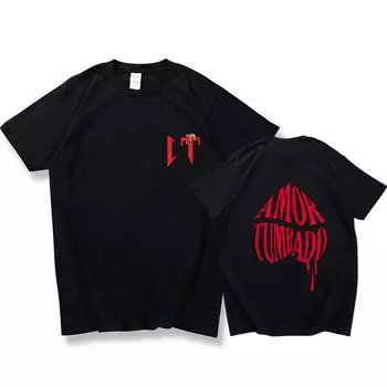 Natanael Cano Amor Tumbado Cotton T-Shirt, Casual Loose Short-Sleeved Top For Men And Women S