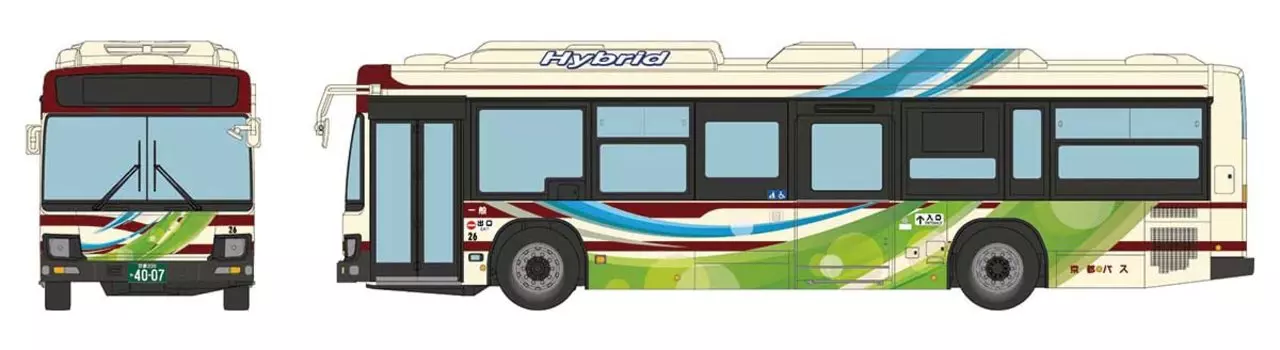 National Bus Collection Series JH049 Kyoto Bus Diorama Supplies 1/80