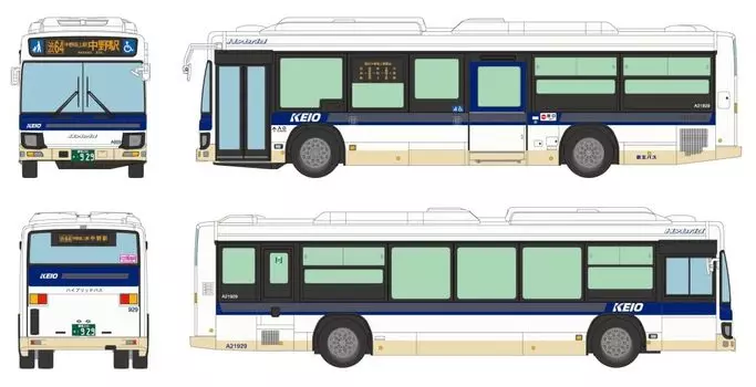 National Bus Collection Series JH053 National Bus 80 Keio Bus Diorama Supplies 1/80
