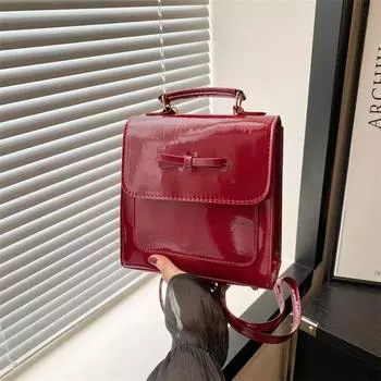 National large-capacity red bag women s 2025 new trendy and fashionable student backpack versatile travel bag красный