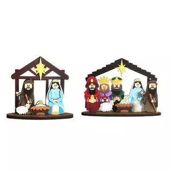 Nativity Set Small Christmas Nativity Scene Set Table Centerpieces Miniature Nativity Ornament for Christmas Decors