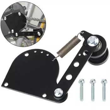 Натяжитель цепи Пружинный натяжитель цепи Черный двигатель Моторизованный велосипед Комплект для электровелосипеда Подходит для 49cc 66cc 80cc 2-тактного двигателя Моторизованный велосипед чёрный