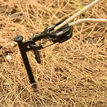 Натяжитель веревки для палатки с карабиновым зажимом Регулятор ремешка Компактный размер Портативный универсальный самоблокирующийся натяжитель веревки для палатки Инструмент для уличного оборудования красный