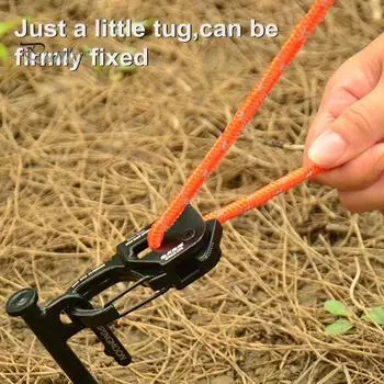 Натяжитель веревки, регулятор шнура для кемпинговой палатки, нержавеющий, прочный, выдерживающий нагрузку, легкий, портативный, быстро фиксируемый, натяжитель шнура с пряжкой M 1pc