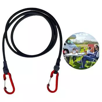 Натяжной ремень с карабином Резиновый натяжитель для эластичного шнура Расширитель для стяжки Ремень для багажа с карабином 60