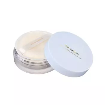 Natura Glace Skin Care Shield Loose Powder UV 01 Lucent Natural Glossy Skin Sunscreen Soap Remover Botanical Skin Care Ingredients Organic Puff