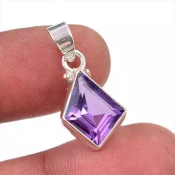 Natural African Amethyst Gemstone 925 Solid Sterling Silver Gift Pendant 1 v4u94
