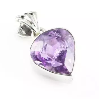 Natural African Amethyst Gemstone 925 Solid Sterling Silver Pendant 1.2 o5h35