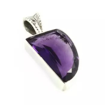 Natural African Amethyst Gemstone 925 Solid Sterling Silver Gift Pendant 1 a7b66