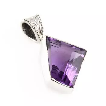Natural African Amethyst Gemstone 925 Solid Sterling Silver Gift Pendant 1 D4D40