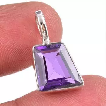 Natural African Amethyst Gemstone 925 Solid Sterling Silver Gift Pendant 1 p2k92