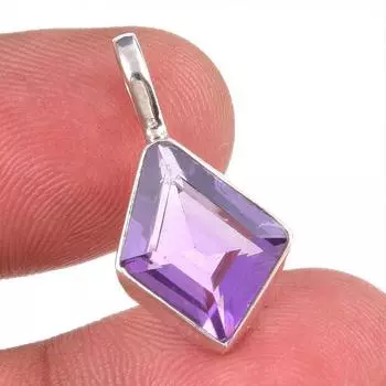 Natural African Amethyst Gemstone 925 Solid Sterling Silver Gift Pendant 1 t4f98