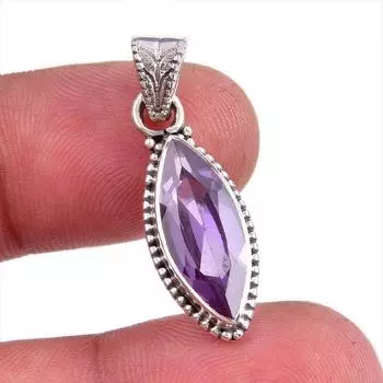 Natural Alexandrite Gemstone 925 Solid Sterling Silver Gift Pendant 1.25 T8c33