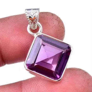 Natural Alexandrite Gemstone 925 Solid Sterling Silver Gift Pendant 1.25 g1Z07