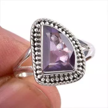 Natural Alexandrite Gemstone 925 Solid Sterling Silver Jewelry Ring S.7.5 B6R63